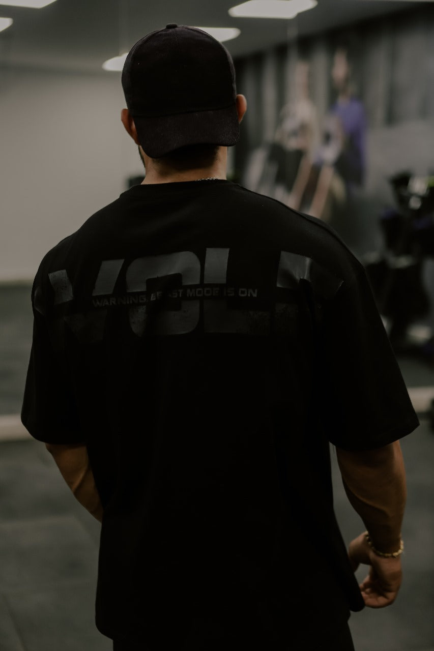 WearWolf™ Discipline Oversized T-Shirt – Black And Black Edition