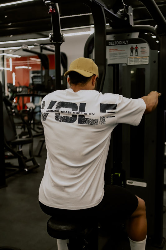 WearWolf™ Discipline Oversized T-Shirt – White Edition