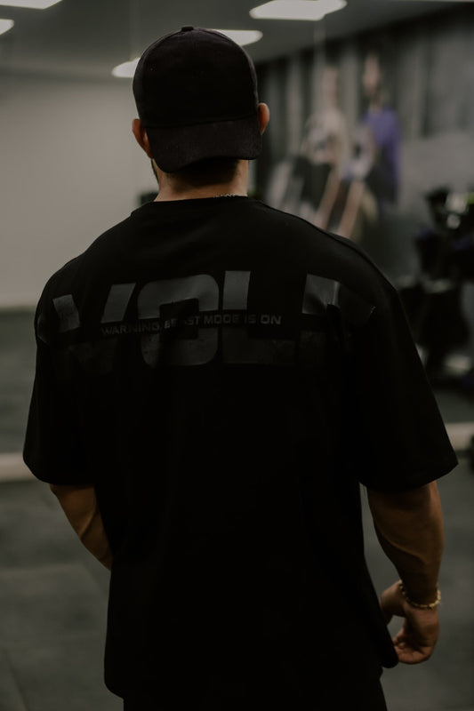 WearWolf™ Discipline Oversized T-Shirt – Black And Black Edition