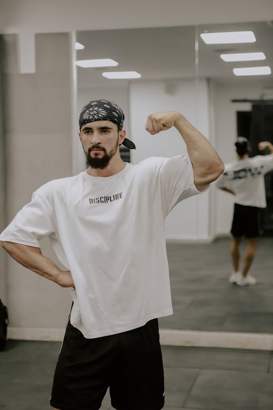 WearWolf™ Discipline Oversized T-Shirt – White Edition